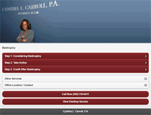 Tablet Screenshot of cynthiacarrolllaw.com